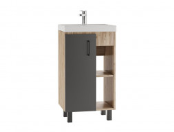 Тумба под Раковину «Домино» Craft Фостер 50, Напольная, Дуб Вотан, Графит (DCr2209T)