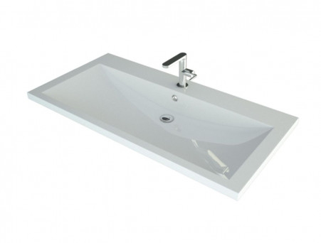 Тумба под Раковину «Домино» 3D Andrea 90, Напольная, Белый (D37005T)