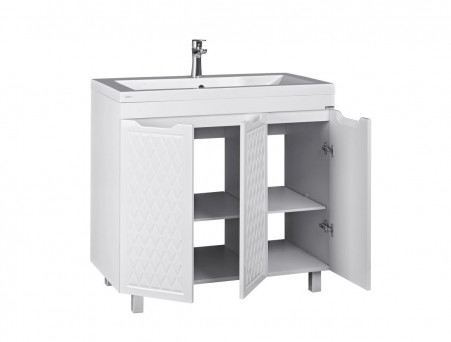 Тумба под Раковину «Домино» 3D Andrea 90, Напольная, Белый (D37005T)