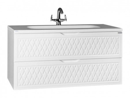 Тумба под Раковину «Домино» 3D Stella 100, Подвесная, Белый (D37014T)