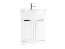 Тумба под Раковину «Домино» Rich Классика 65, Напольная, Белое Дерево (DR6016T)