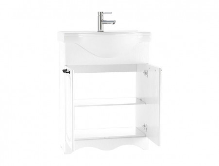 Тумба под Раковину «Домино» Rich Классика 65, Напольная, Белое Дерево (DR6016T)