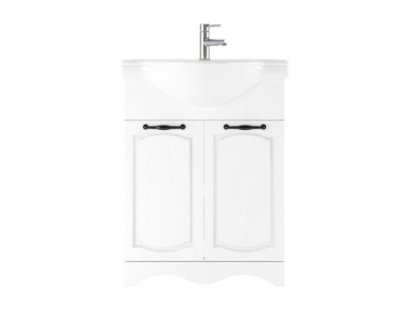 Тумба под Раковину «Домино» Rich Классика 65, Напольная, Белое Дерево (DR6016T)