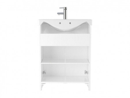 Тумба под Раковину «Домино» Rich Классика 65, Напольная, Белое Дерево (DR6016T)