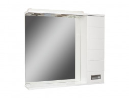 Зеркало-Шкаф для Ванной «Домино» Cube 65, Подвесное, Белый (DC5007HZ)
