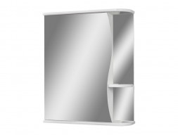 Зеркало-Шкаф для Ванной «Айсберг» Волна 1-55, Подвесное, Белый (DA1032HZ)