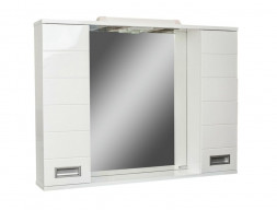 Зеркало-Шкаф для Ванной «Домино» Cube 100, Подвесное, Белый (DC5013HZ)