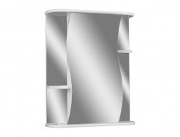 Зеркало-Шкаф для Ванной «Айсберг» Волна 2-55, Подвесное, Белый (DA1039HZ)