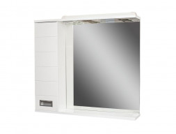Зеркало-Шкаф для Ванной «Домино» Cube 65, Подвесное, Белый (DC5006HZ)