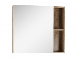 Зеркало-Шкаф для Ванной «Домино» Craft 80, Подвесное, Дуб Вотан (DCr2204HZ)