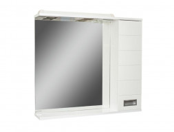 Зеркало-Шкаф для Ванной «Домино» Cube 75, Подвесное, Белый (DC5009HZ)