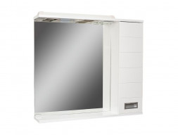 Зеркало-Шкаф для Ванной «Домино» Cube 80, Подвесное, Белый (DC5011HZ)