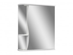 Зеркало-Шкаф для Ванной «Айсберг» Волна 1-60, Подвесное, Белый (DA1035HZ)