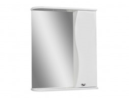 Зеркало-Шкаф для Ванной «Айсберг» Волна 60, Подвесное, Белый (DA1047HZ)