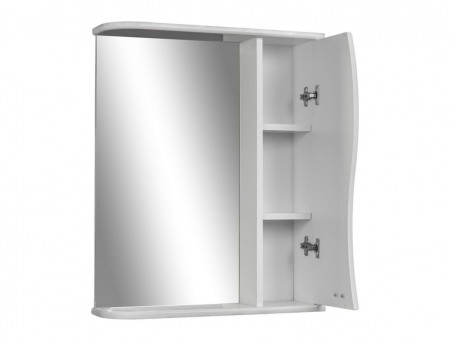 Зеркало-Шкаф для Ванной «Айсберг» Волна 50, Подвесное, Белый (DA1043HZ)