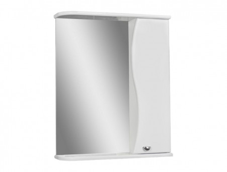 Зеркало-Шкаф для Ванной «Айсберг» Волна 50, Подвесное, Белый (DA1043HZ)