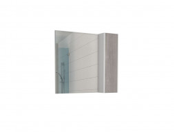 Зеркало-Шкаф для Ванной «Домино» Uno 80, Подвесное, Дуб Серый, Белый (DU1504HZ)