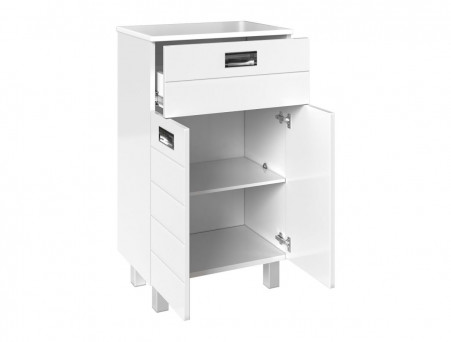 Комод для Ванной «Домино» 50 Cube, Напольный, Белый (DC5015K)