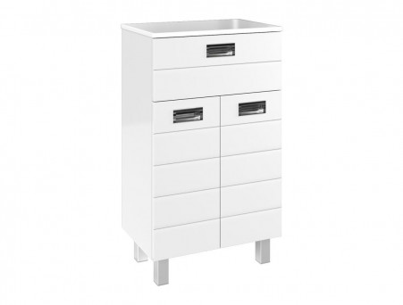 Комод для Ванной «Домино» 50 Cube, Напольный, Белый (DC5015K)