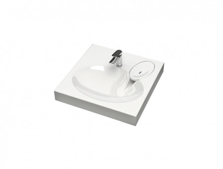 Раковина над Стиральной Машиной «Marrbaxx» Смайл 60, Прямоугольная, Белый (V55D1)