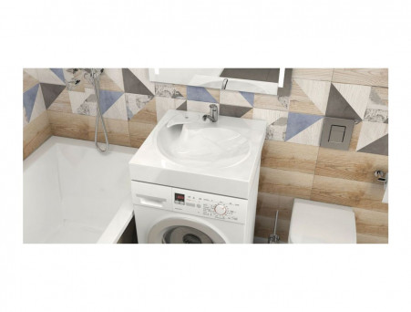 Раковина над Стиральной Машиной «Marrbaxx» Лилия 60, Квадратная, Белый (V60)