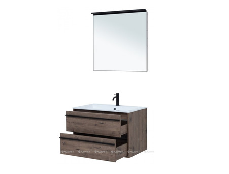Комплект Мебели для Ванной «Aquanet» Lino 80 Дуб Веллингтон (00271956)