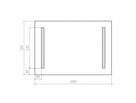 Зеркало для Ванной «Домино» Good Light 2-100, с Подсветкой (GL7016Z)