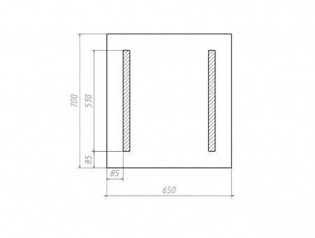Зеркало для Ванной «Домино» Good Light 2-65, с Подсветкой (GL7011Z)