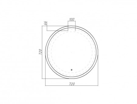 Зеркало для Ванной «Sansa Mirror» Moon 72 White, с Подсветкой (SMo1046Z)