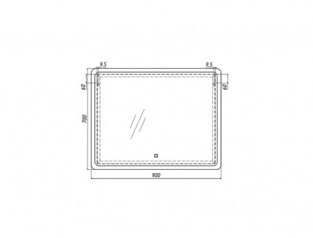 Зеркало для Ванной «Sansa Mirror» Dream 90, Alum, с Подсветкой (SD1023Z)