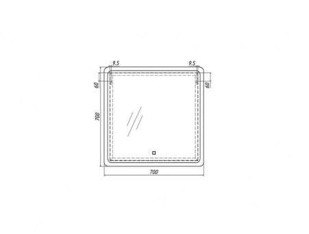 Зеркало для Ванной «Sansa Mirror» Dream 70, Alum, с Подсветкой (SD1021Z)