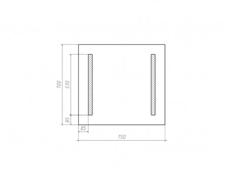 Зеркало для Ванной «Домино» Good Light 2-75, с Подсветкой (GL7013Z)