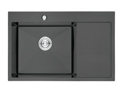 Мойка для Кухни «Aflorn» Premium, Прямоугольная, Левая 78x51x22, 3 мм, Графит (AF97851F-L)