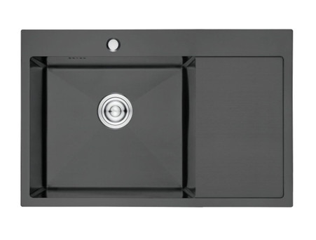 Мойка для Кухни «Aflorn» Premium, Прямоугольная, Левая 78x51x22, 3 мм, Графит (AF97851F-L)