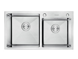 Мойка для Кухни «Aflorn» Premium, 2 чаши, Прямоугольная, 78x43x22, 3 мм (AF97843-D)