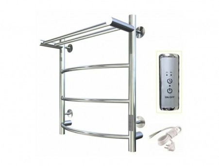 Электрический Полотенцесушитель «Тругор» ПЭК 5 П СП 60x40 с Полкой, Хром (Пэксп5П60х4032)