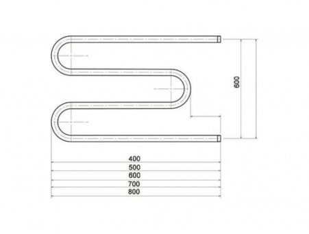 Водяной Полотенцесушитель «Тругор» М 1 60x60, Хром (М1/6060s)