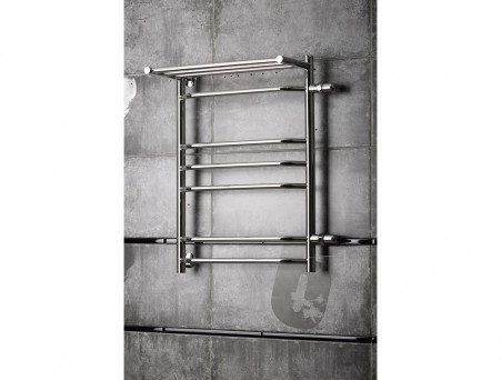 Водяной Полотенцесушитель «Тругор» Браво 3 П ПМ R 80x40 с Полкой, Хром (Браво3/ПМ508040Пправ)