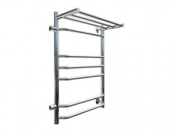 Водяной Полотенцесушитель «Тругор» Браво 3 П ПМ L 80x50 с Полкой, Хром (Браво3/ПМ508050Плев)