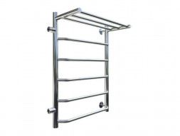 Водяной Полотенцесушитель «Тругор» Браво 1 П ПМ L 80x50 с Полкой, Хром (Браво1/ПМ508050Плев)
