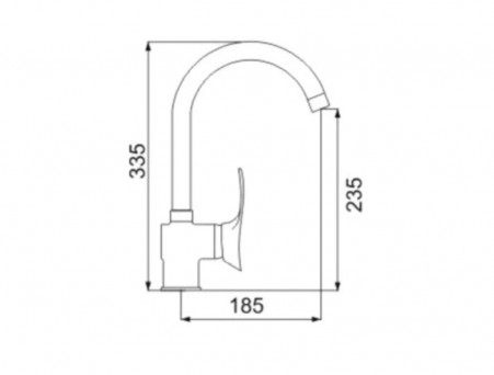 Смеситель для Кухни «Marrbaxx» MG/Глянец, Светло-серый (MG005/Q10)
