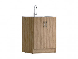 Тумба под Кухонную Мойку «Домино» Дуб Вотан, 60x60 см (D6060DV)