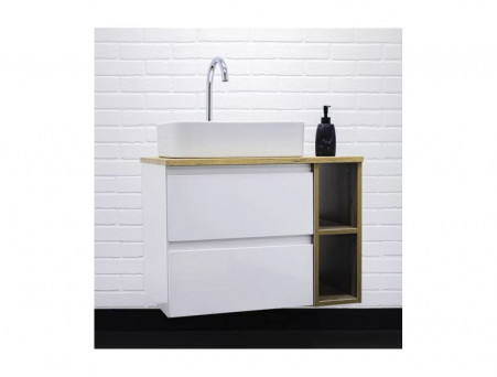 Тумба под Раковину «Домино» Frost B2 70 Joy 46, Подвесная, 2 Ящика (DF3401T)