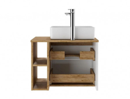 Тумба под Раковину «Домино» Frost B2 70 Joy 46, Подвесная, 2 Ящика (DF3401T)