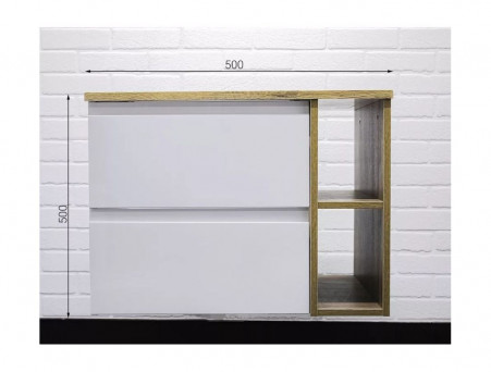 Тумба под Раковину «Домино» Frost B2 70 Joy 46, Подвесная, 2 Ящика (DF3401T)