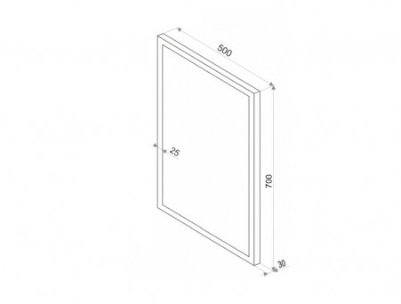 Зеркало для Ванной «Континент» Burzhe 50x70 см, Подсветка LED, Бесконтакный Сенсор (ЗЛП541)