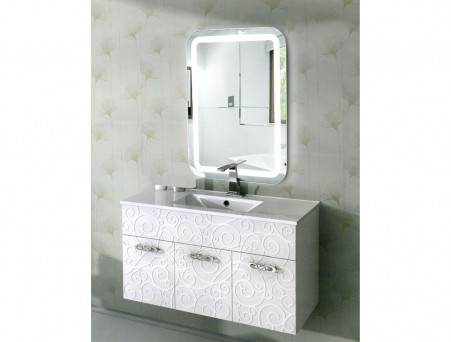 Зеркало для Ванной «Континент» Glamour 70x90 см, Подсветка LED, Сенсорная Кнопка, Подогрев, Музыкальный Блок (ЗЛП451)
