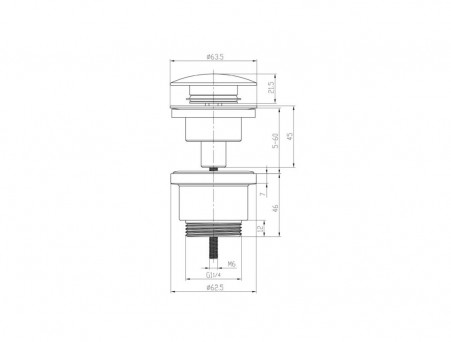 Донный Клапан «Lemark» Click-Clack Универсальный 1 ¼, Золото (LM8500G)
