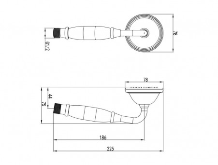 Душевая Лейка «Lemark» 1-Функция, Золото (LM8007G)