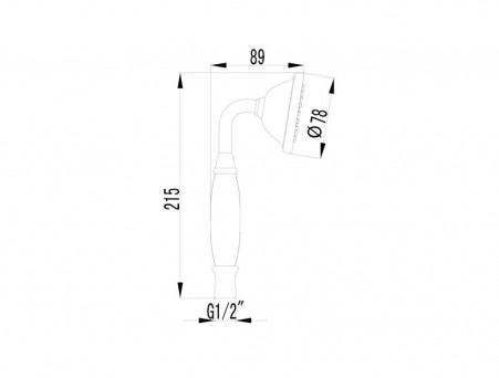 Душевая Лейка «Lemark» 1-Функция, Хром (LM8007C)